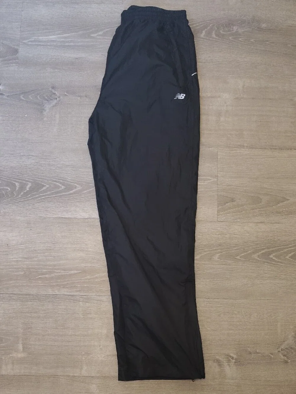 New Balance Black Lightweight Nylon Windbreaker Pants